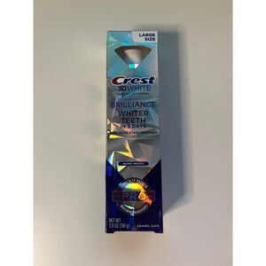 Crest 3D White Brilliance Toothpaste Large Size Silver Blue 3.9 oz